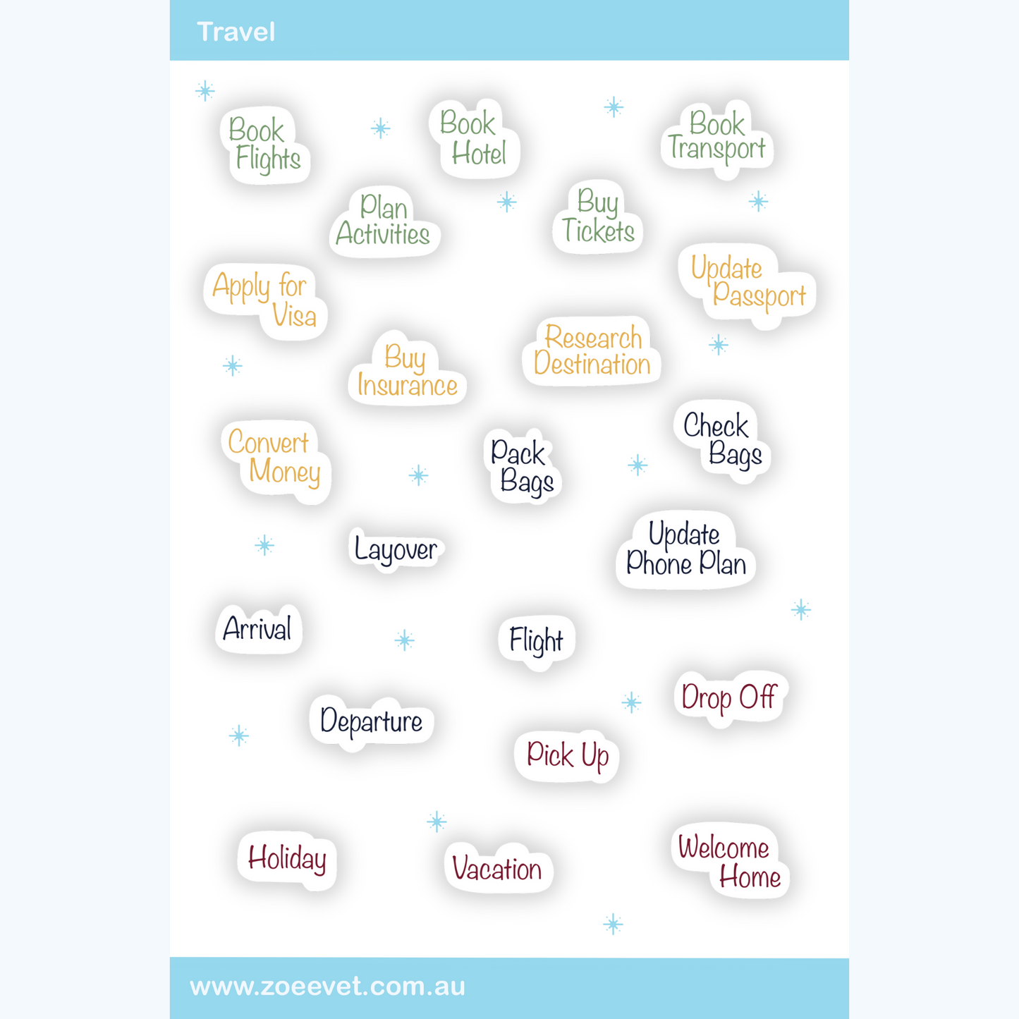 Travel Sticker Pack